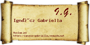 Ignácz Gabriella névjegykártya